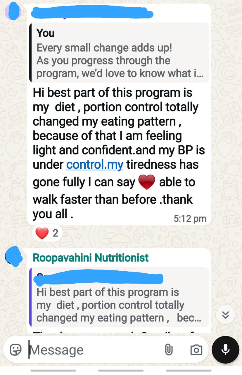 Patient testimonial about diet changes, BP control, and improved energy